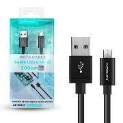 (Pack 12) Cabo de dados e carga APOKIN USB 2.0 micro USB2m - Preto
