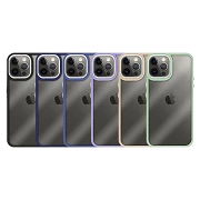 Silicone PremiumAntigolpe caso para iPhone 13 Borde Camara Aluminio 6 cor