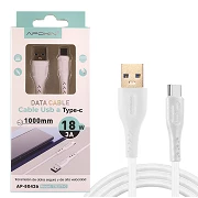 USB to Type-C Cable 3.0A 1.0 Meter 18W 3A White
