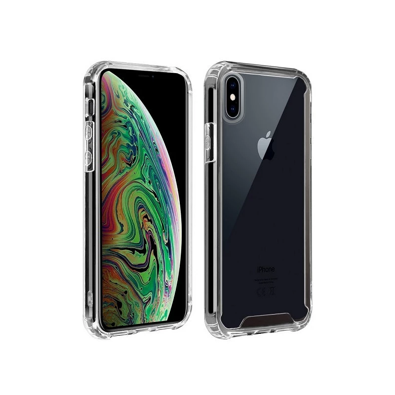 Coque iPhone XSMAX Transparente avec Anneau et Cache Caméra 5 Couleur