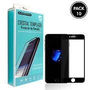 (Pack-10) Full Glue 9H iPhone 6/7/8 Protezione schermo curvo nero