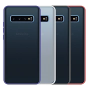 Gel Samsung Galaxy S10Caso fumado com borda colorida