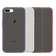 Gel iPhone 6 Plus / 7 Plus / 8 PlusCaso fumado com borda colorida