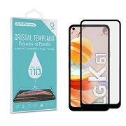 Cristal templado Full Glue 11D Premium LG K61  Protector de Pantalla Curvo Negro