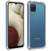 Samsung Galaxy A12 Gel Antigolpe caso trasparente con angoli rinforzati