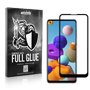 Cristal templado Full Glue 5D Samsung Galaxy A21 Protector de Pantalla Curvo Negro