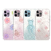 Funda Gel Transparente Purpurina Relieve iPhone 11 Pro - 4 Colores