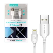 (Pacote 12)Cabo de dados e carga rápida 12w APOKIN USB 2.4 para Lightning 2m