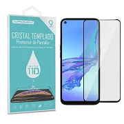 Full Glue Tempered Crystal 11D Premium Oppo A53 Black Curve Screen Protector